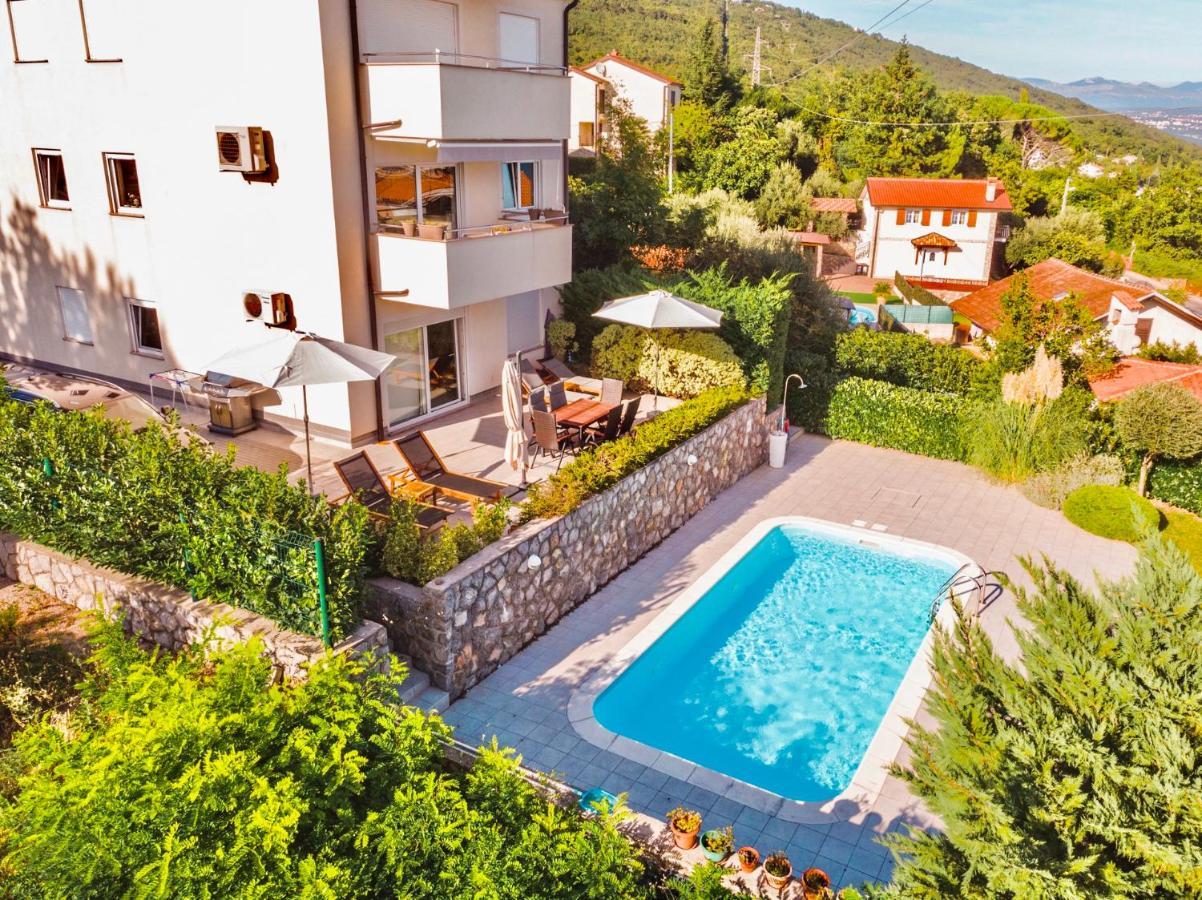 Panoramic Apartment Sea View And Pool Opatija Ičići Exteriör bild