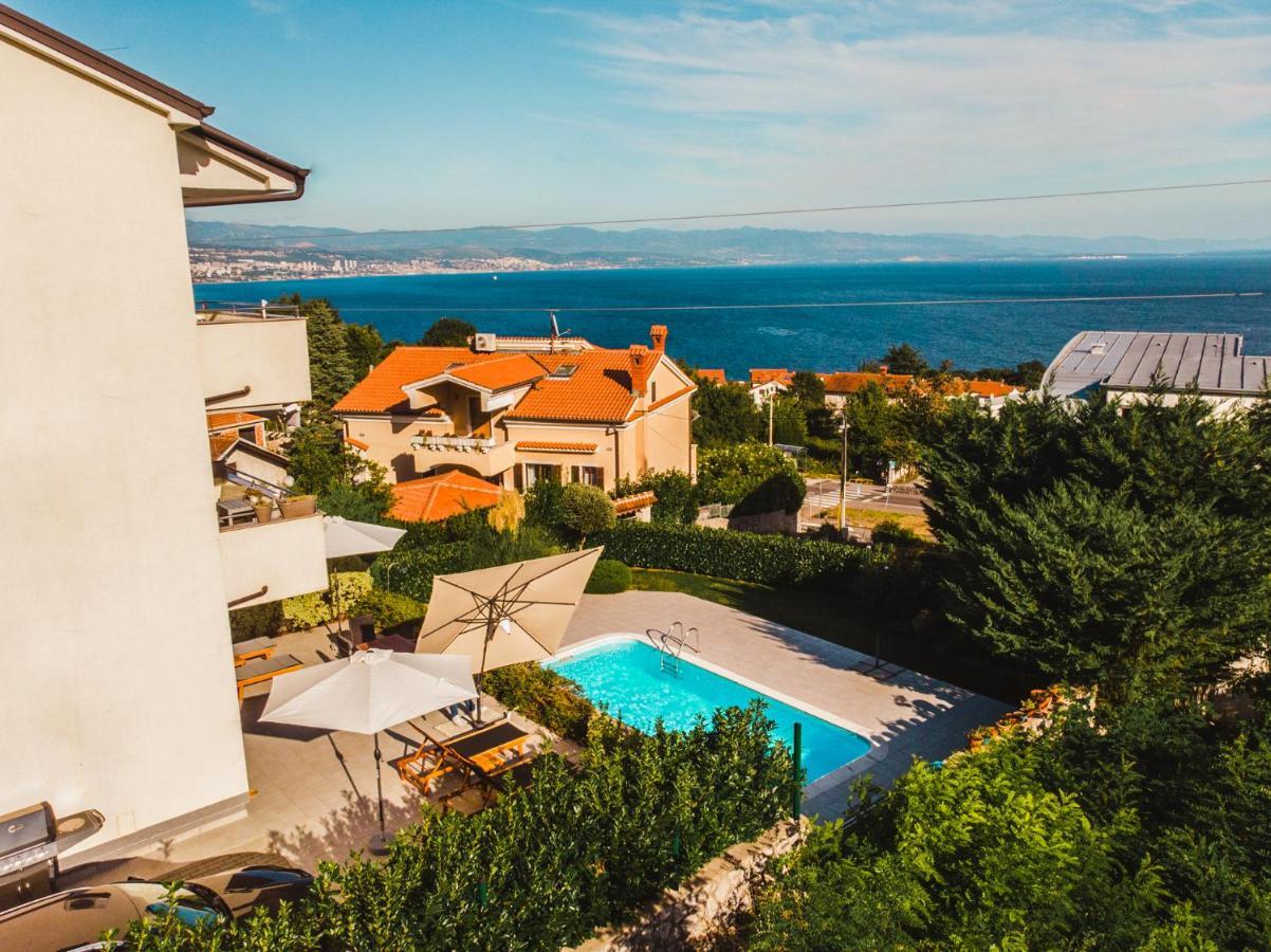 Panoramic Apartment Sea View And Pool Opatija Ičići Exteriör bild